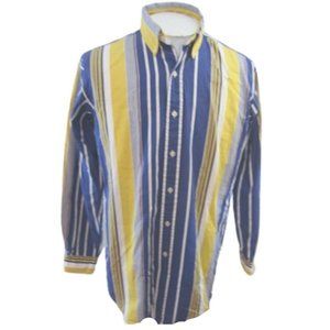 RALPH LAUREN Classic Fit slim Men Shirt 15 1/2 M vintage 1990s stripe cotton